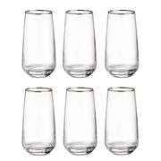TOUCH OF SILVER Longdrinkglas 6er-Set - Klarglas - Transparent