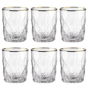 UPSCALE Trinkglas 6er-Set - Klarglas - Gold