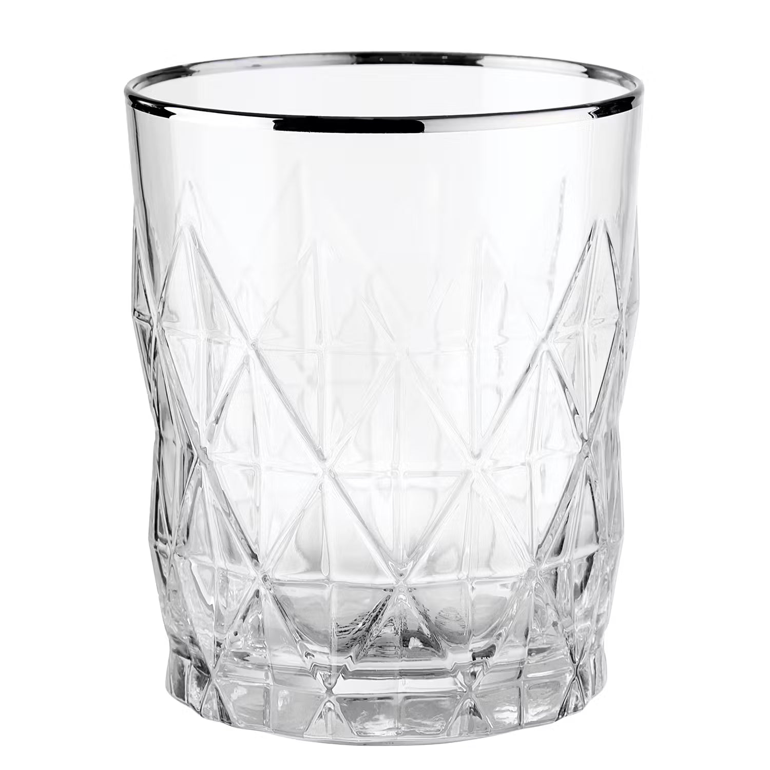 UPSCALE Trinkglas 6er-Set - Klarglas - Silber