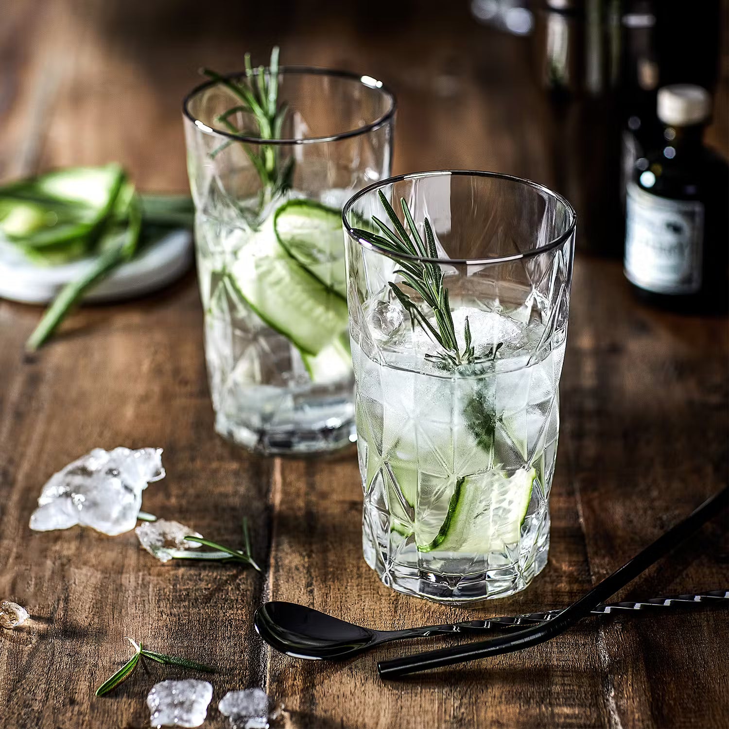 UPSCALE Longdrinkglas 6er-Set - Klarglas - Silber