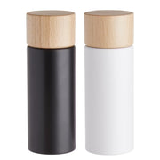 NORDIC KITCHEN Gewürzmühlen 2-tlg. - Birke / Aluminium - Schwarz / Weiß