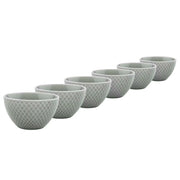 HANAMI Schale 6er-Set - Steingut - Grau