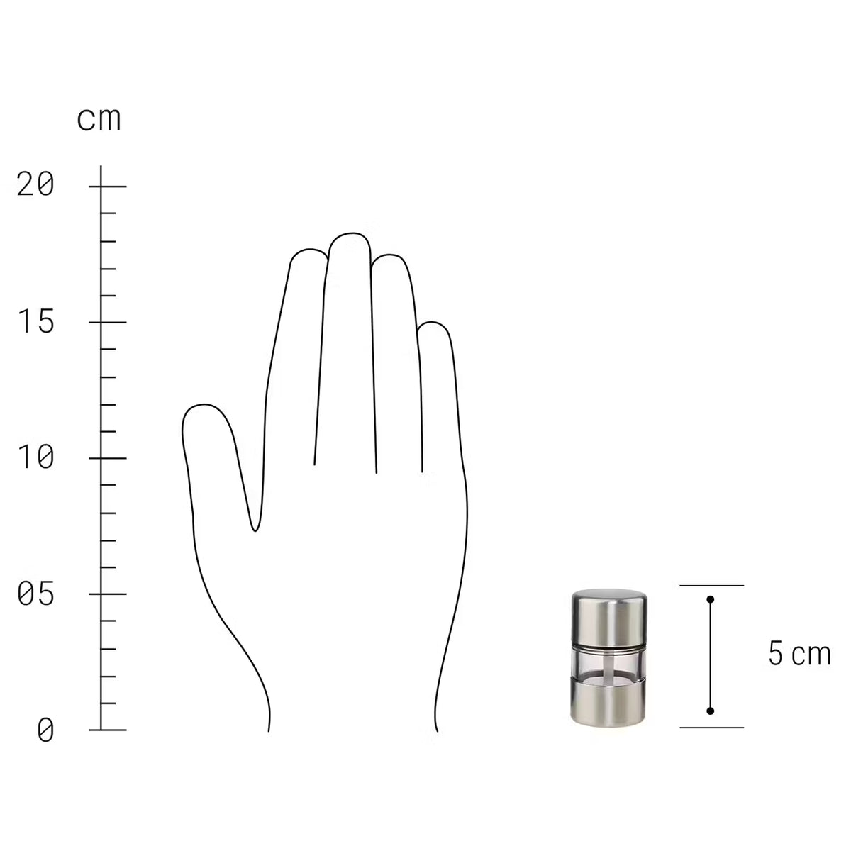 Gewürzmühle SPICE UP - Aluminium - Transparent