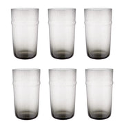 BYRON Trinkglas 6er-Set - Klarglas - Grau