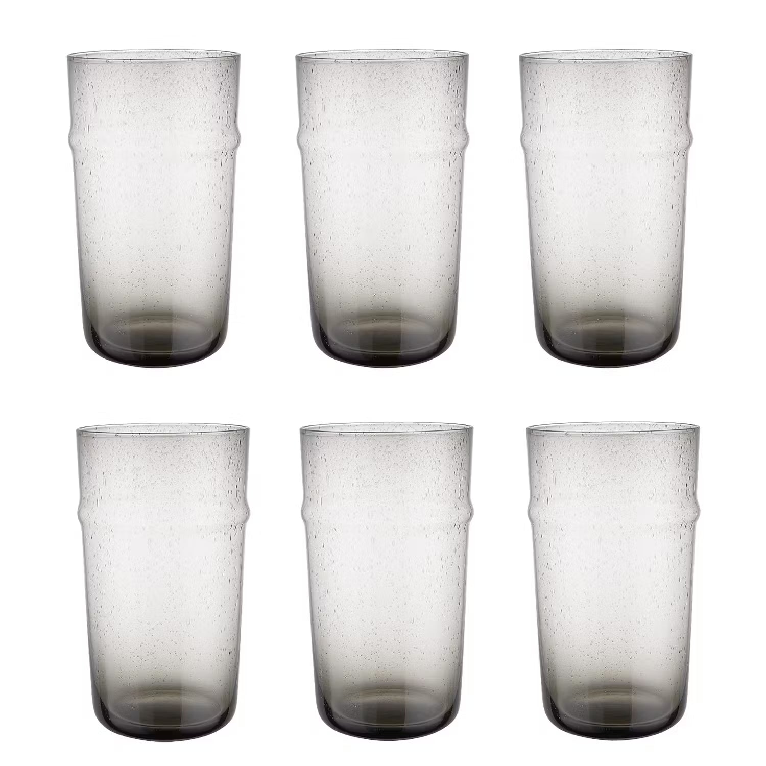 BYRON Trinkglas 6er-Set - Klarglas - Grau