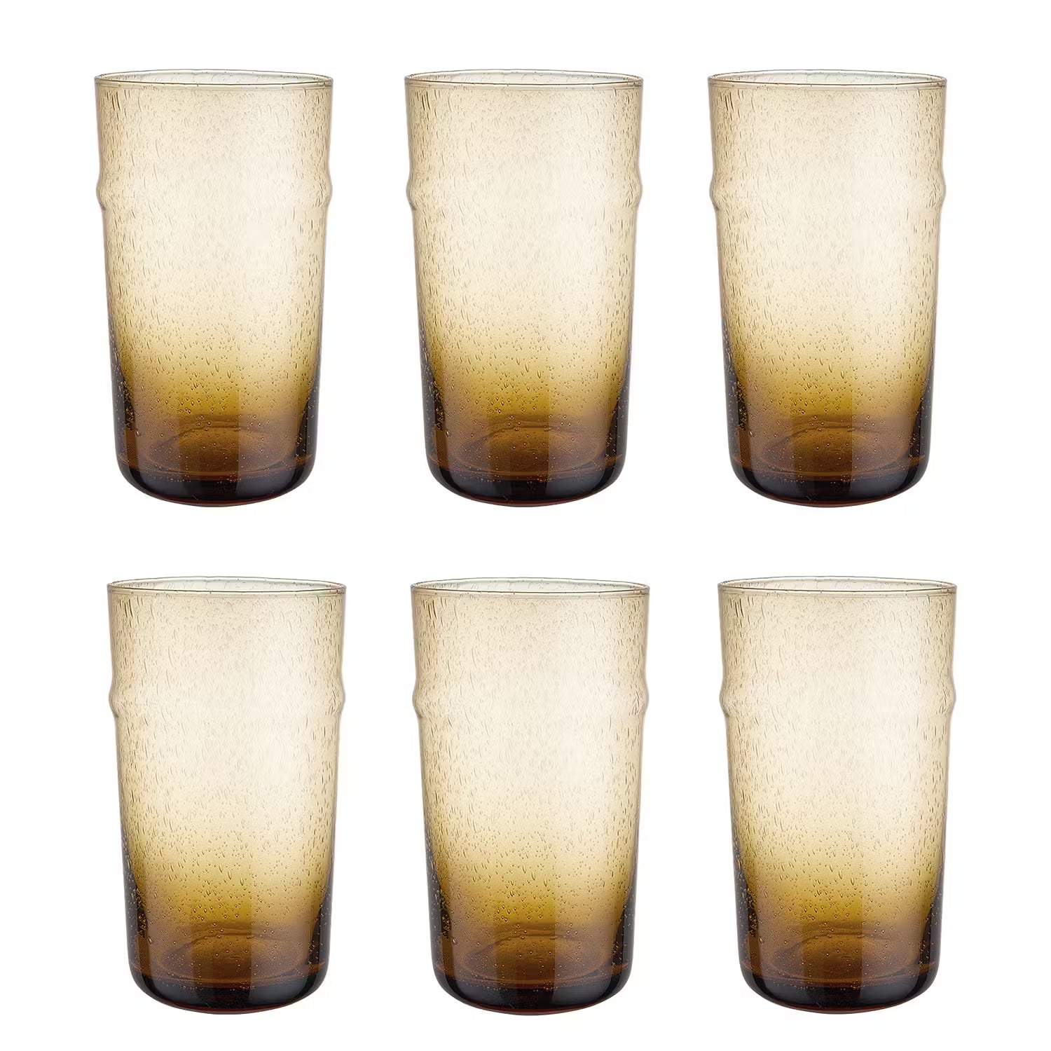 BYRON Trinkglas 6er-Set - Klarglas - Gelb