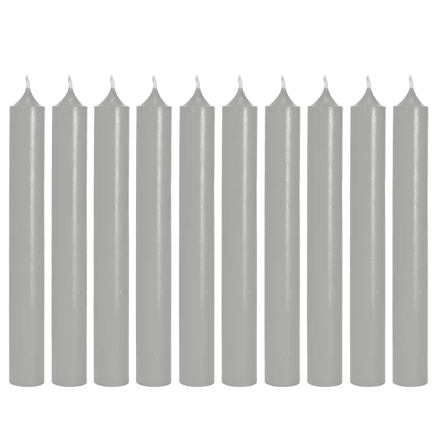 RAINBOW Stabkerze 10er-Set - Paraffin - Grau