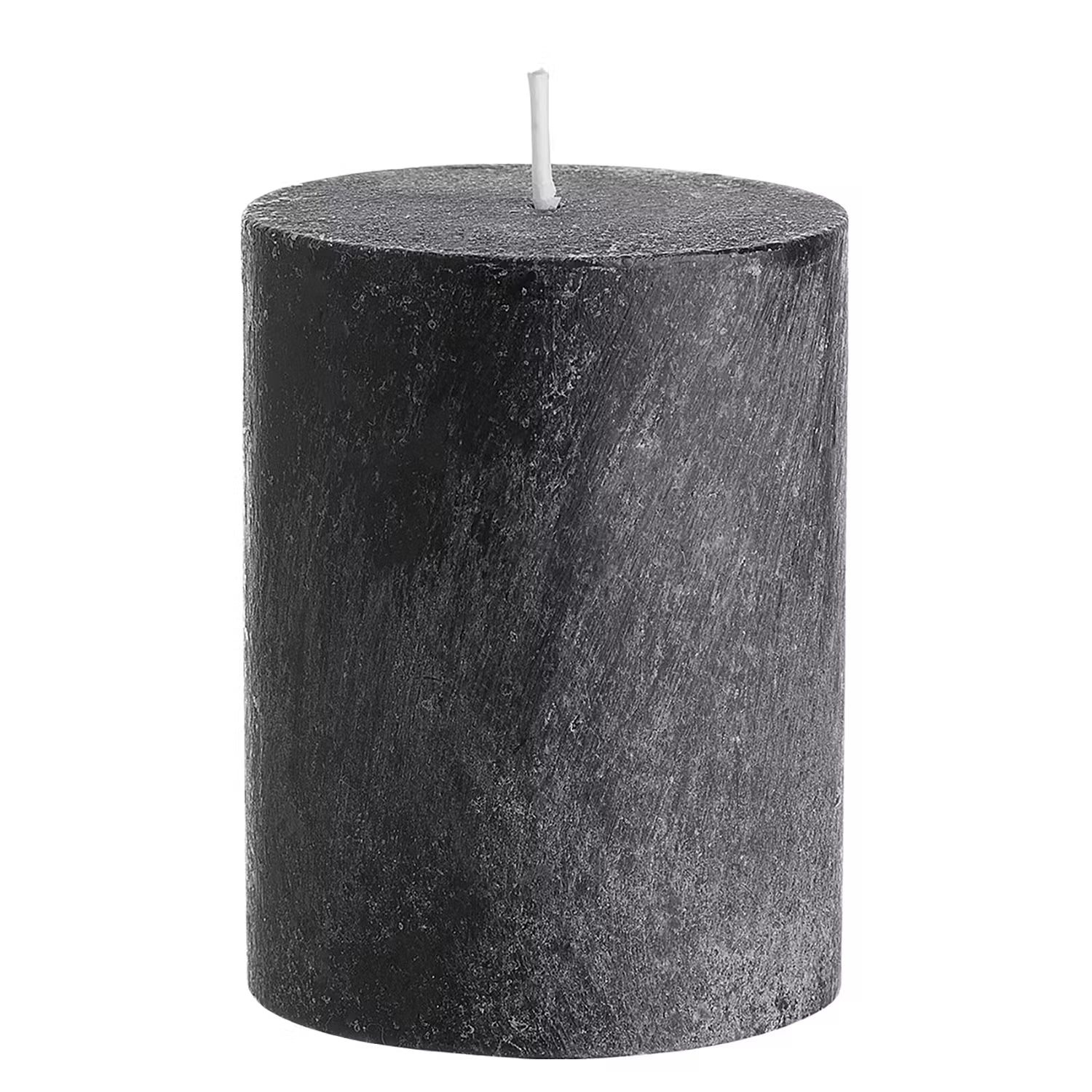 RUSTIC Stumpenkerze 6er-Set - Paraffin - Schwarz