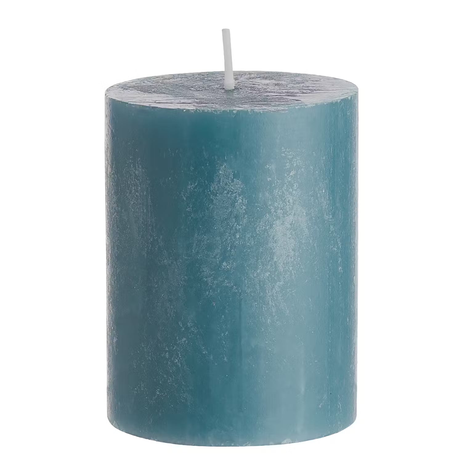 RUSTIC Stumpenkerze 6er-Set - Paraffin - Blau