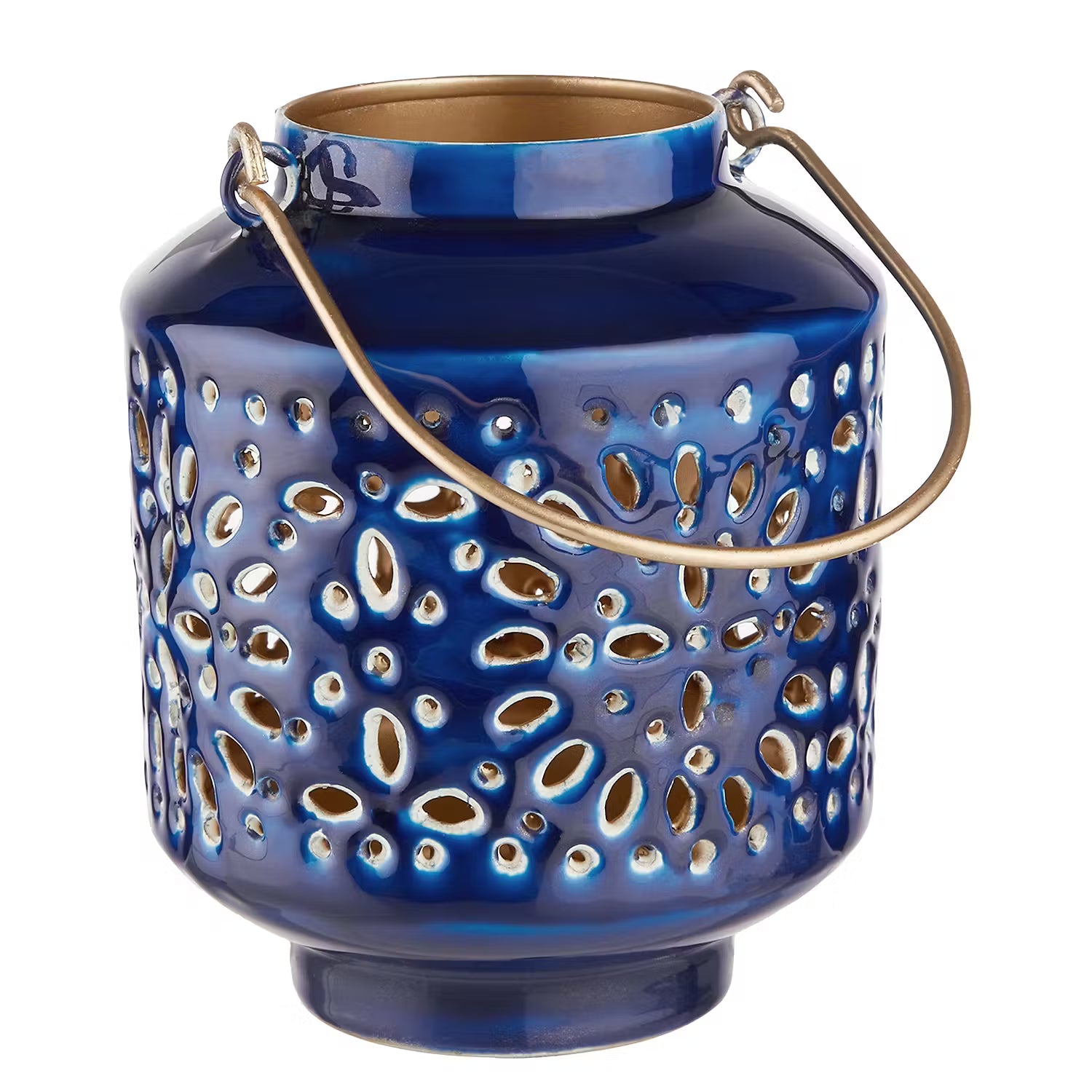 BLUE MAROCCO Laterne - Eisen - Blau