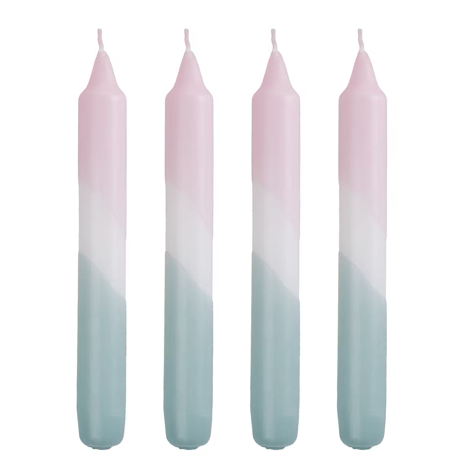 DIP-DYE Stabkerze 4er-Set - Paraffin - Mint
