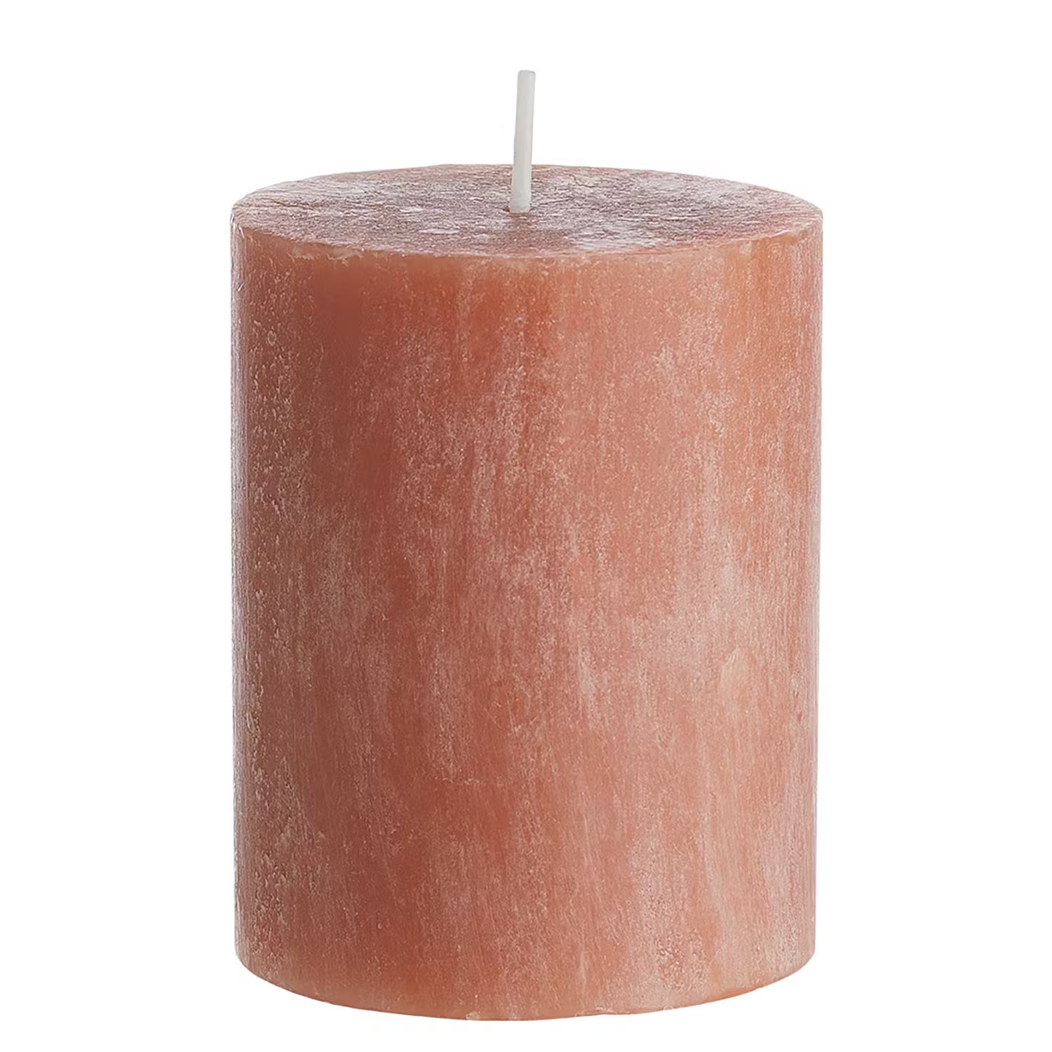 RUSTIC Stumpenkerze 6er-Set - Paraffin - Orange
