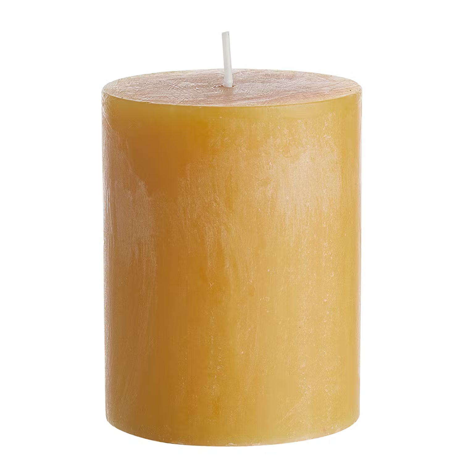 RUSTIC Stumpenkerze 6er-Set - Paraffin - Gelb