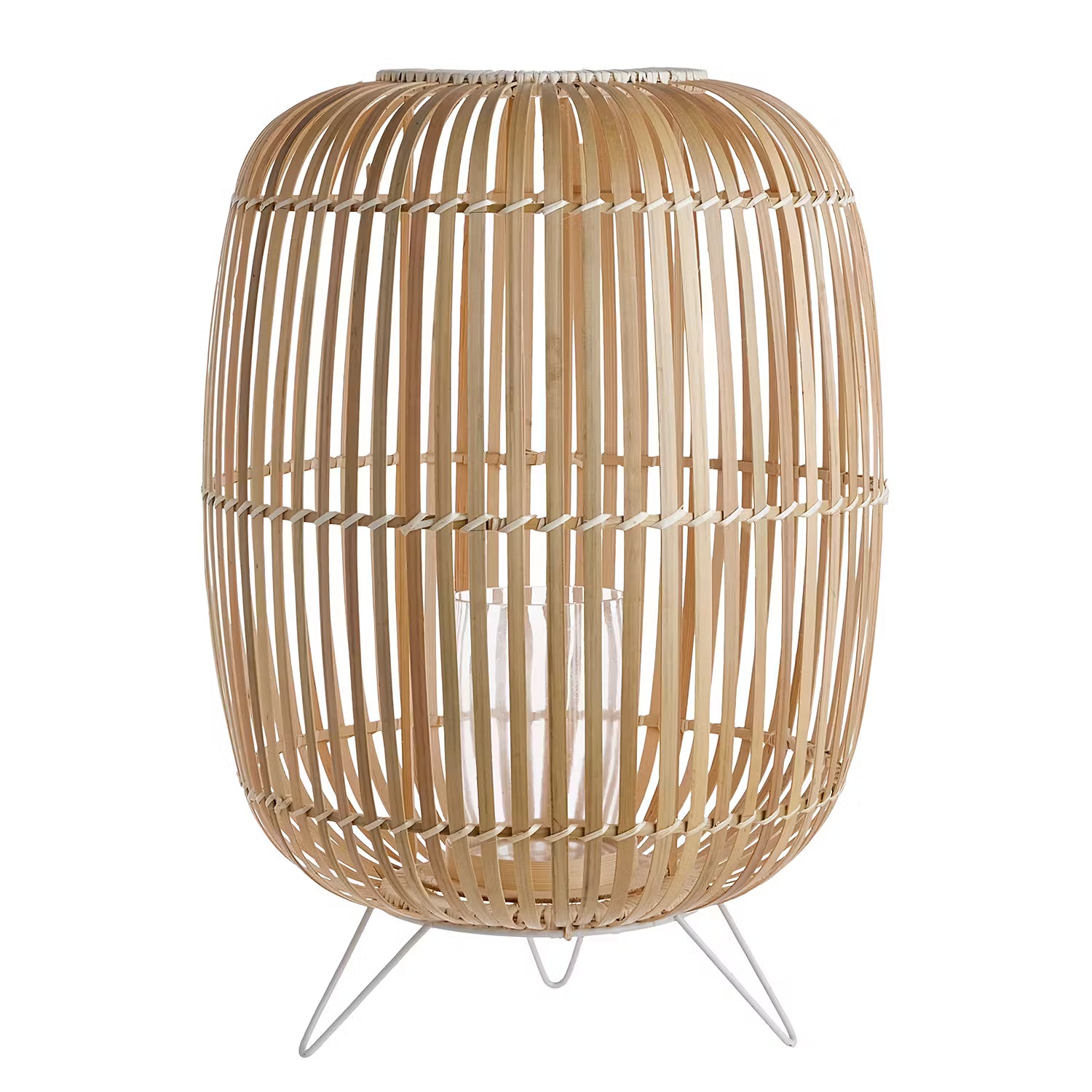 BAMBOO NIGHTS Laterne auf Gestell - Bambus - Beige