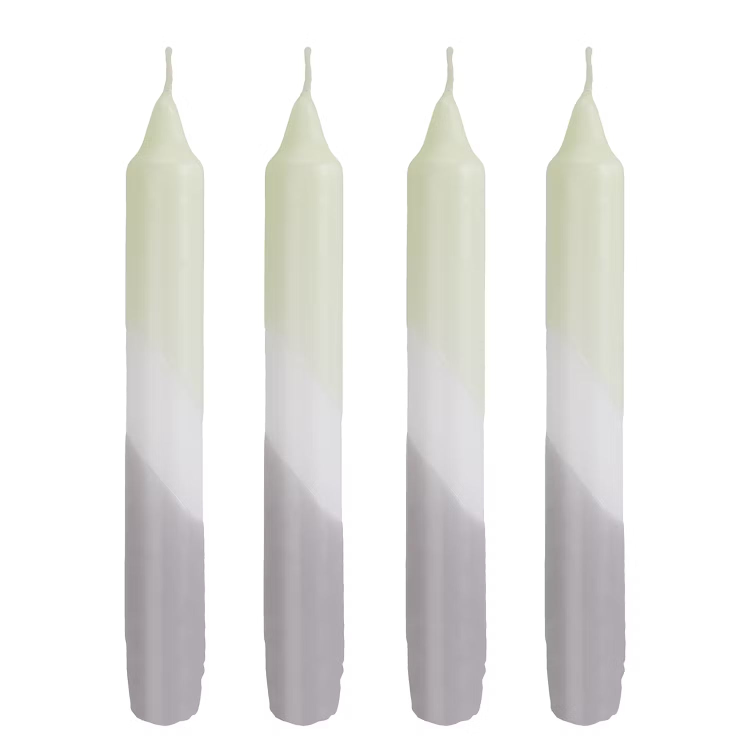 DIP-DYE Stabkerze 4er-Set - Paraffin - Grau