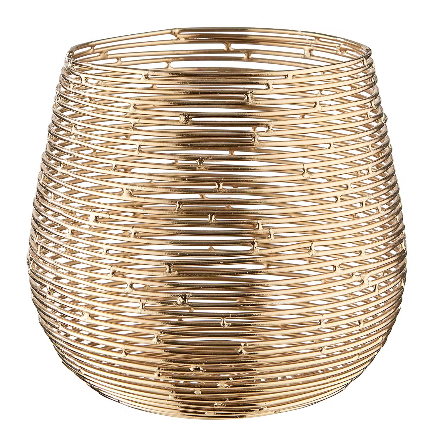 TWINE LIGHT Teelichthalter 2er-Set - Eisen - Gold