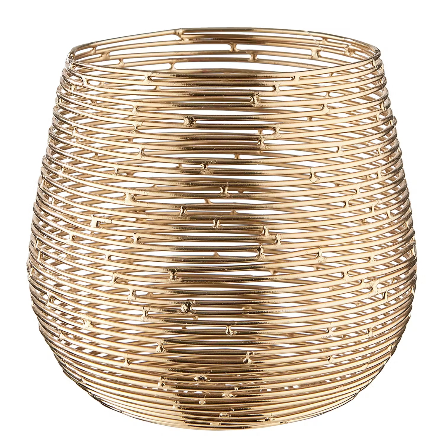 TWINE LIGHT Teelichthalter 2er-Set - Eisen - Gold