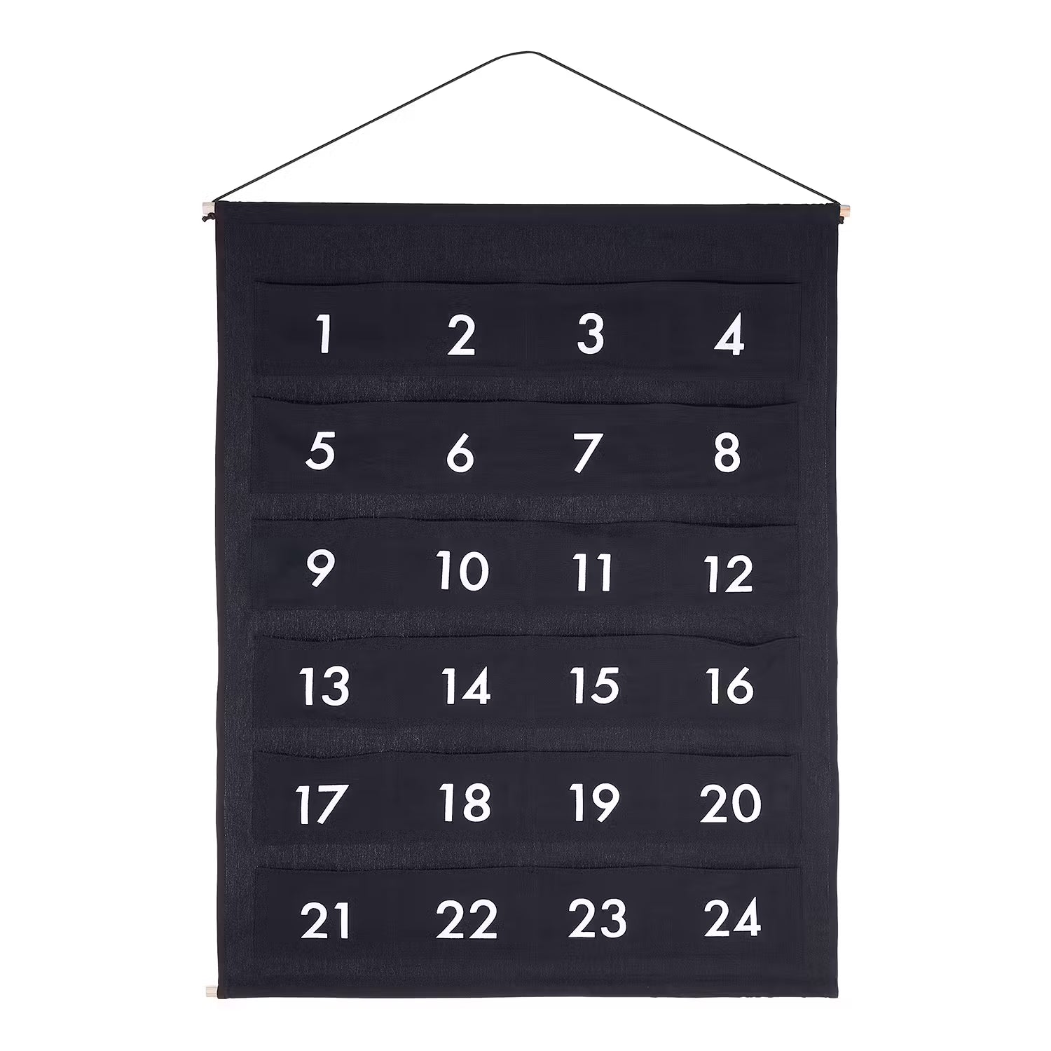 ADVENT Adventskalender - Baumwolle - Schwarz