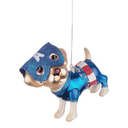 HANG ON Baumanhänger Superhund - Klarglas - Blau