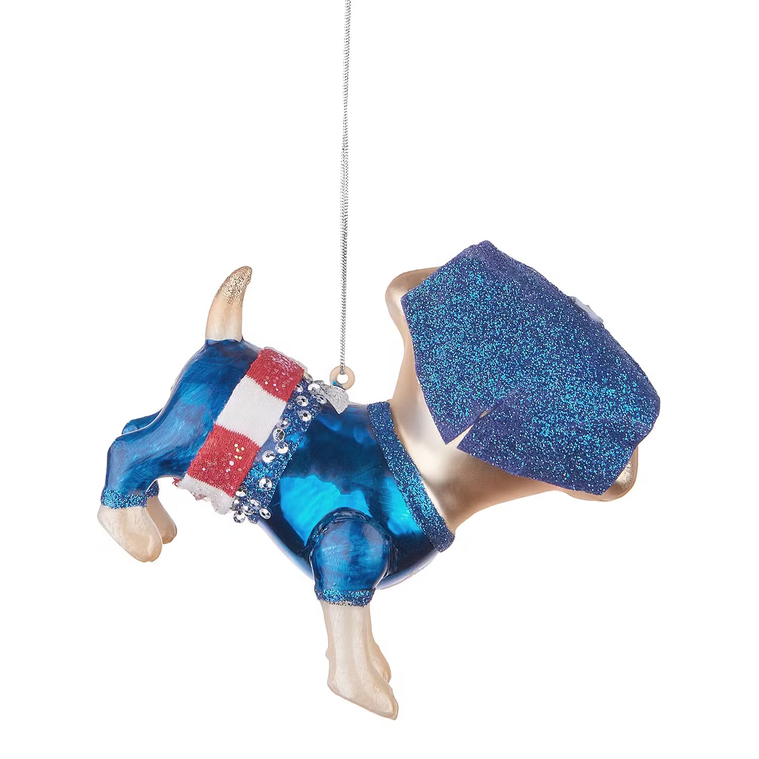 HANG ON Baumanhänger Superhund - Klarglas - Blau