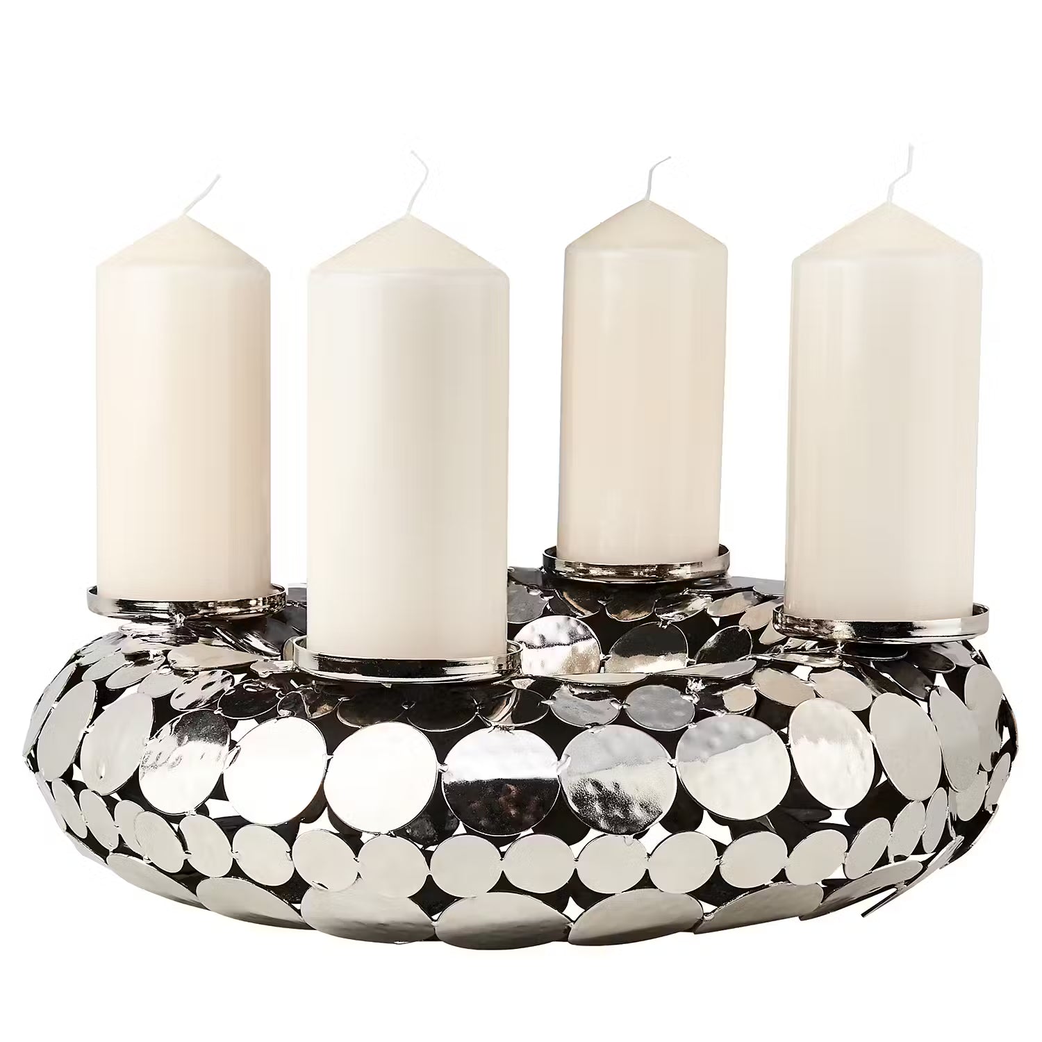 ADVENT Adventskranz - Eisen - Silber