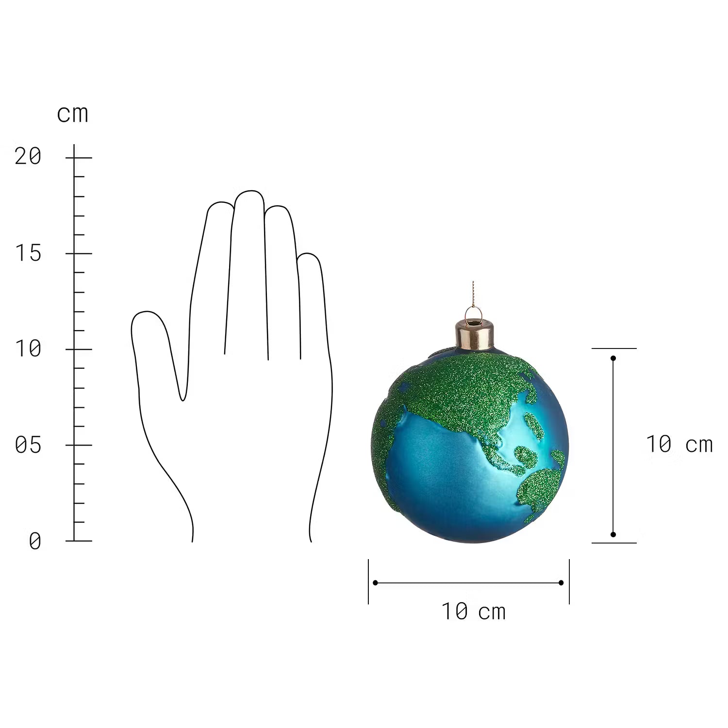 HANG ON Weihnachtskugel Weltkugel