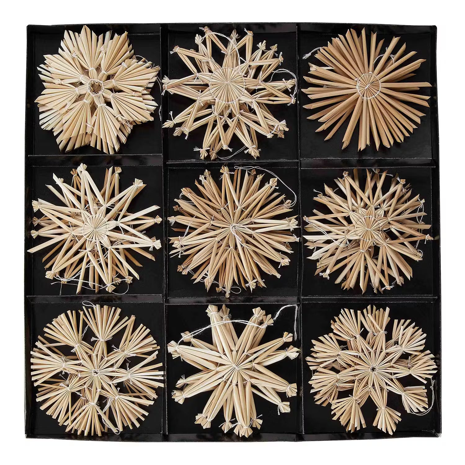 X-MAS Dekoobjekt Strohsterne 27er-Set - Stroh - Natur
