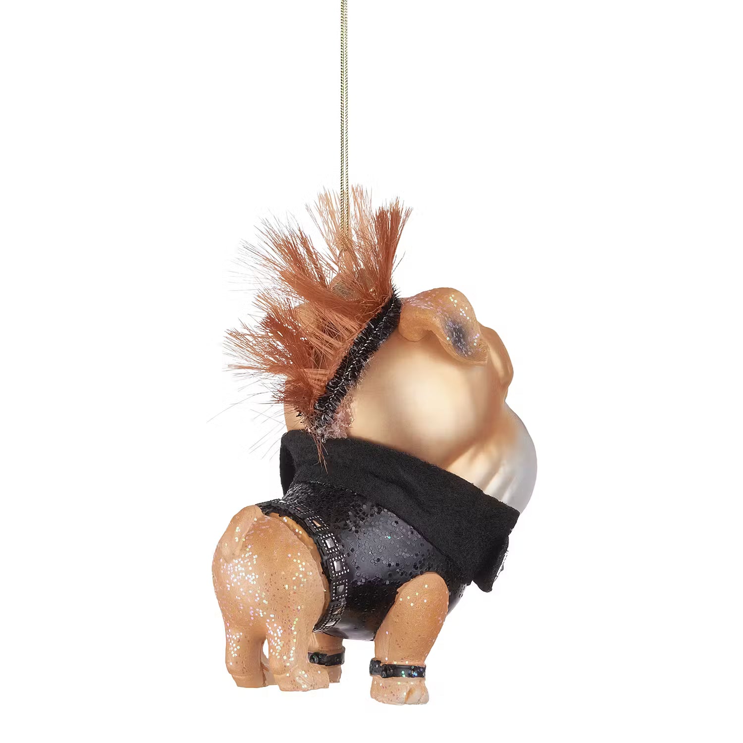 HANG ON Baumanhänger Rocker Mops - Klarglas - Bronze