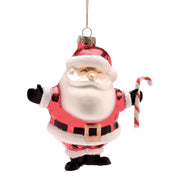 HANG ON Baumanhänger Weihnachtsmann - Klarglas - Rot