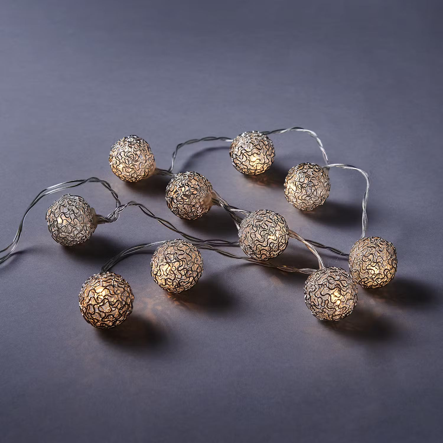 BRIGHT LIGHTS LED-Lichterkette - Aluminium / PVC - Gold / Silber