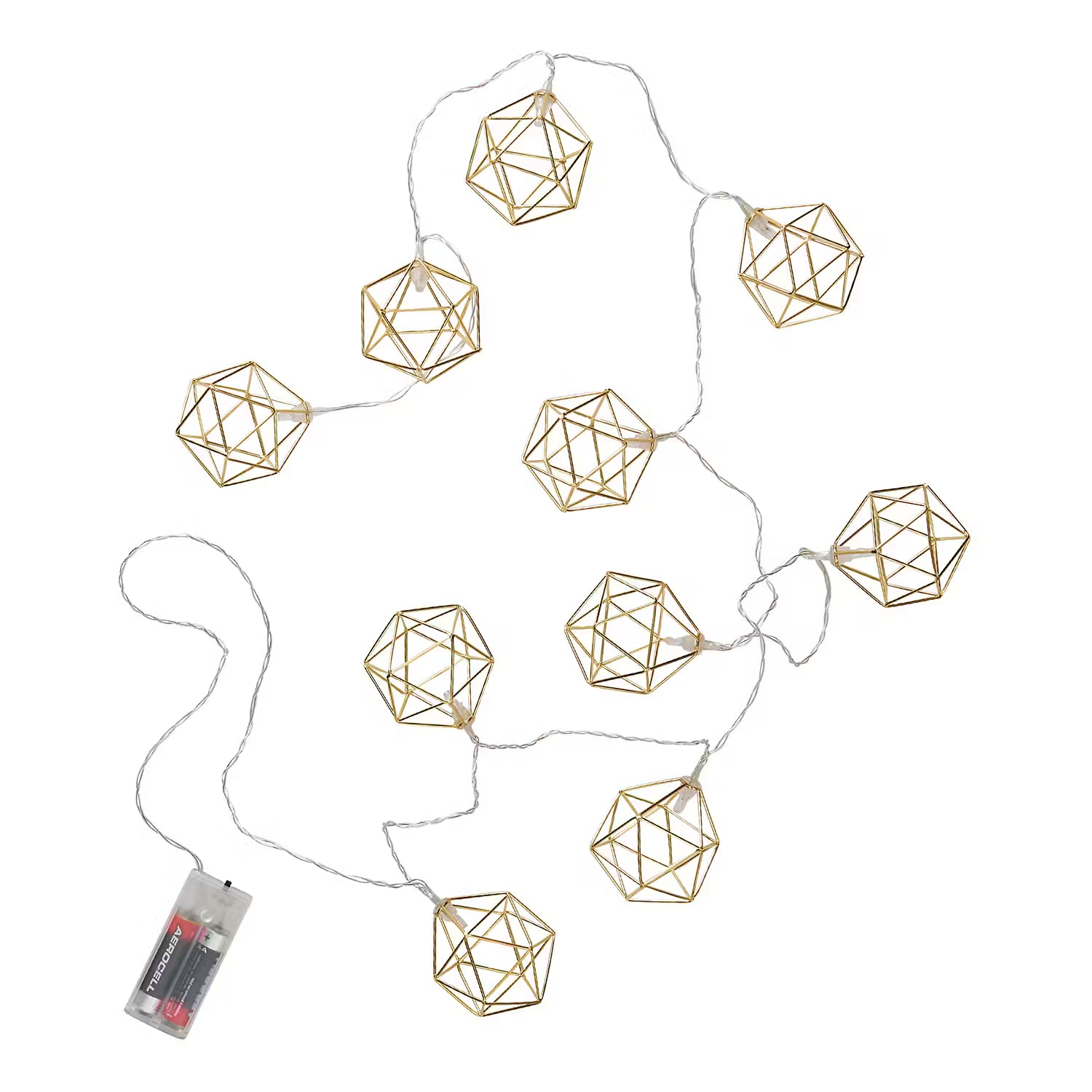 GEOMETRICS LED-Lichterkette - Aluminium / PVC - Gold