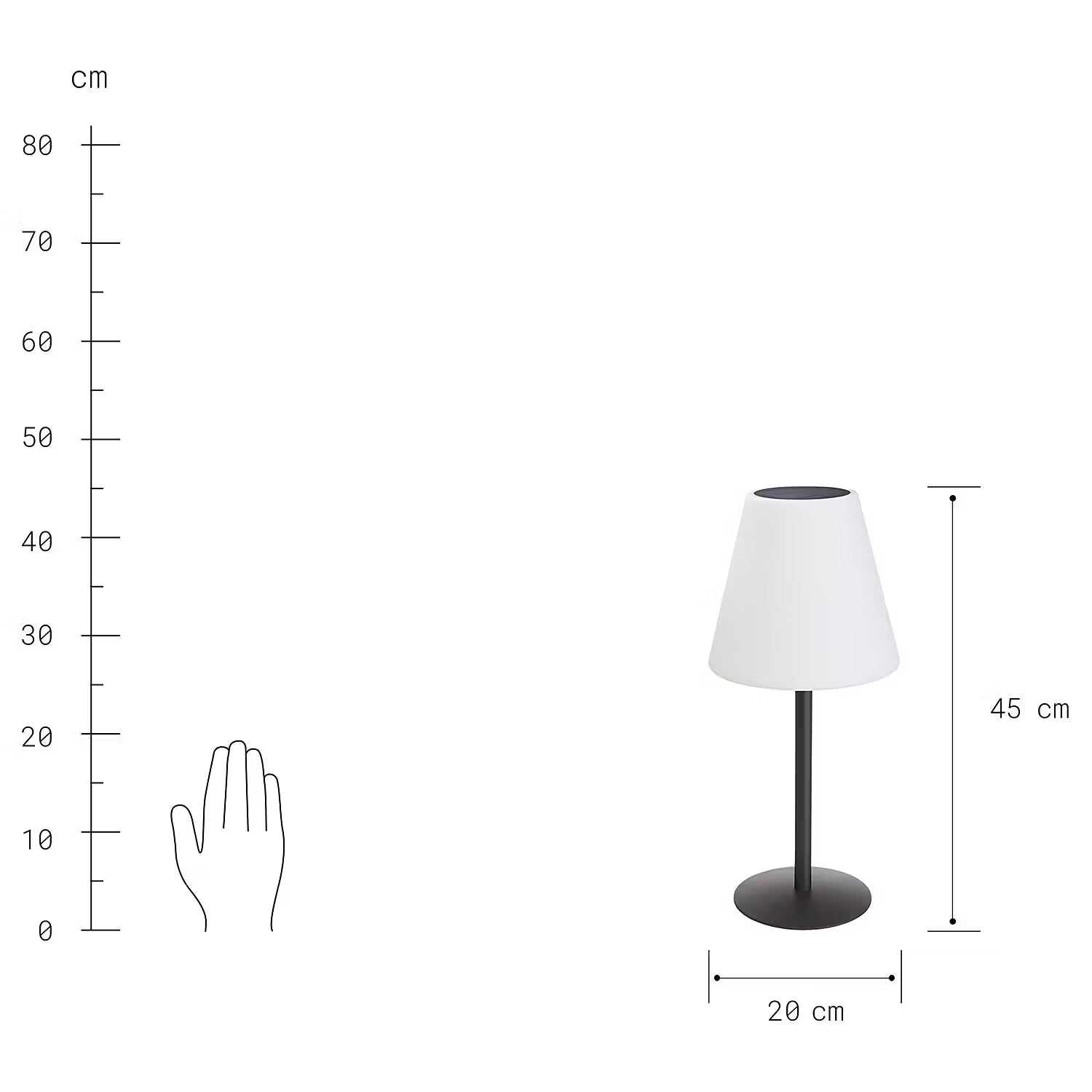 LIGHT UP Outdoor-Tischleuchte - Glas / PVC - 1-flammig
