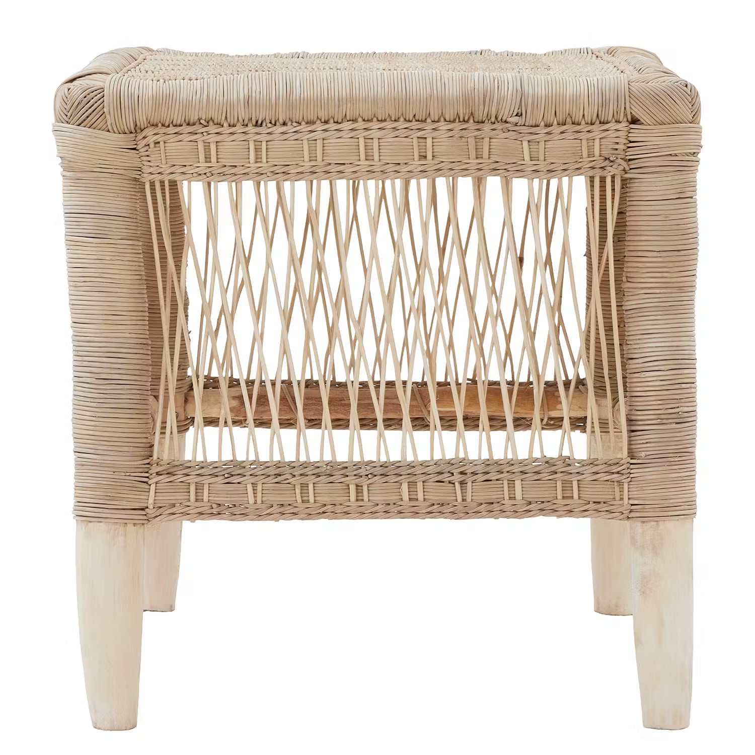 BOHO LOUNGE Hocker - Rattan - Natur