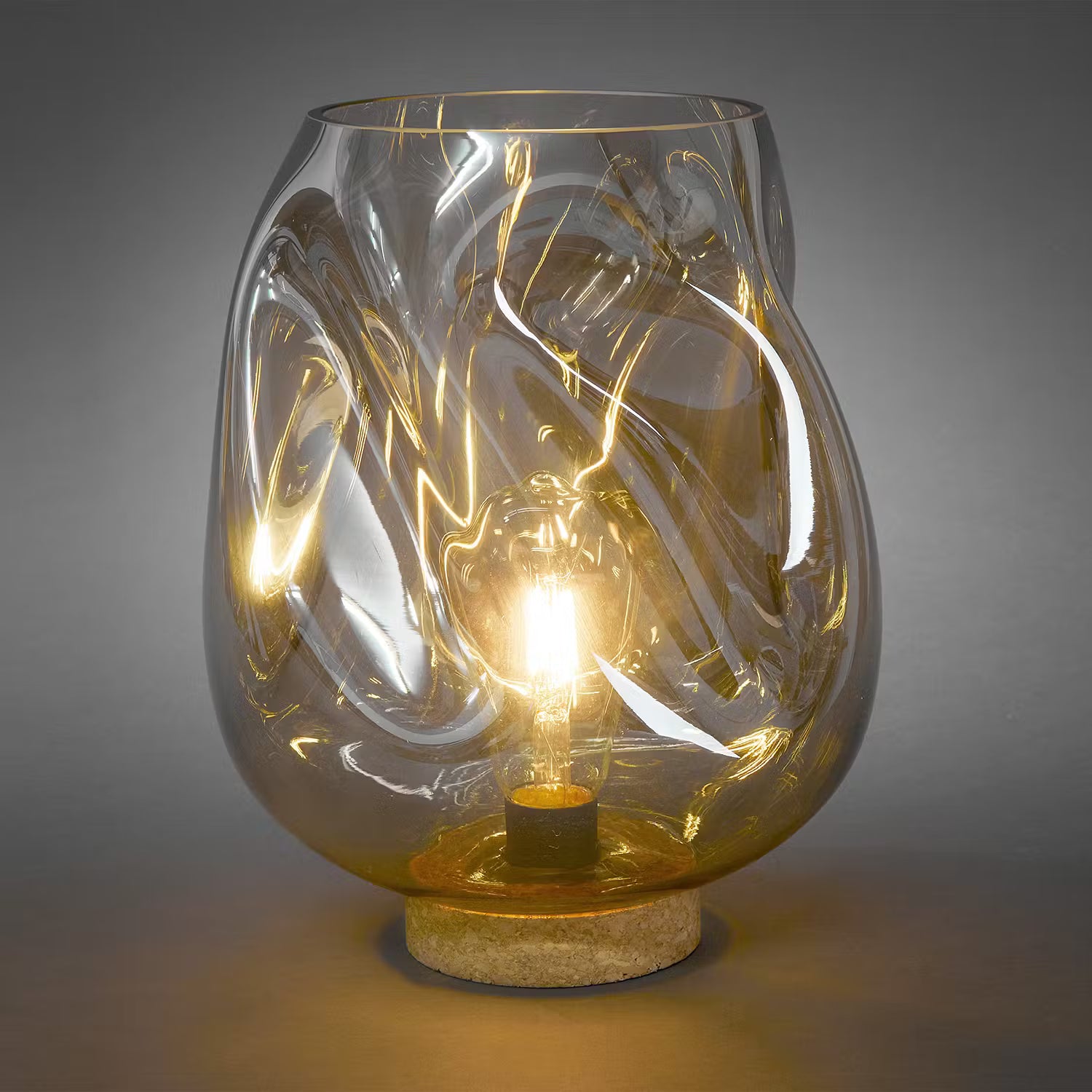 LIGHT ART Tischleuchte 2-tlg. - Glas / PVC - 1-flammig