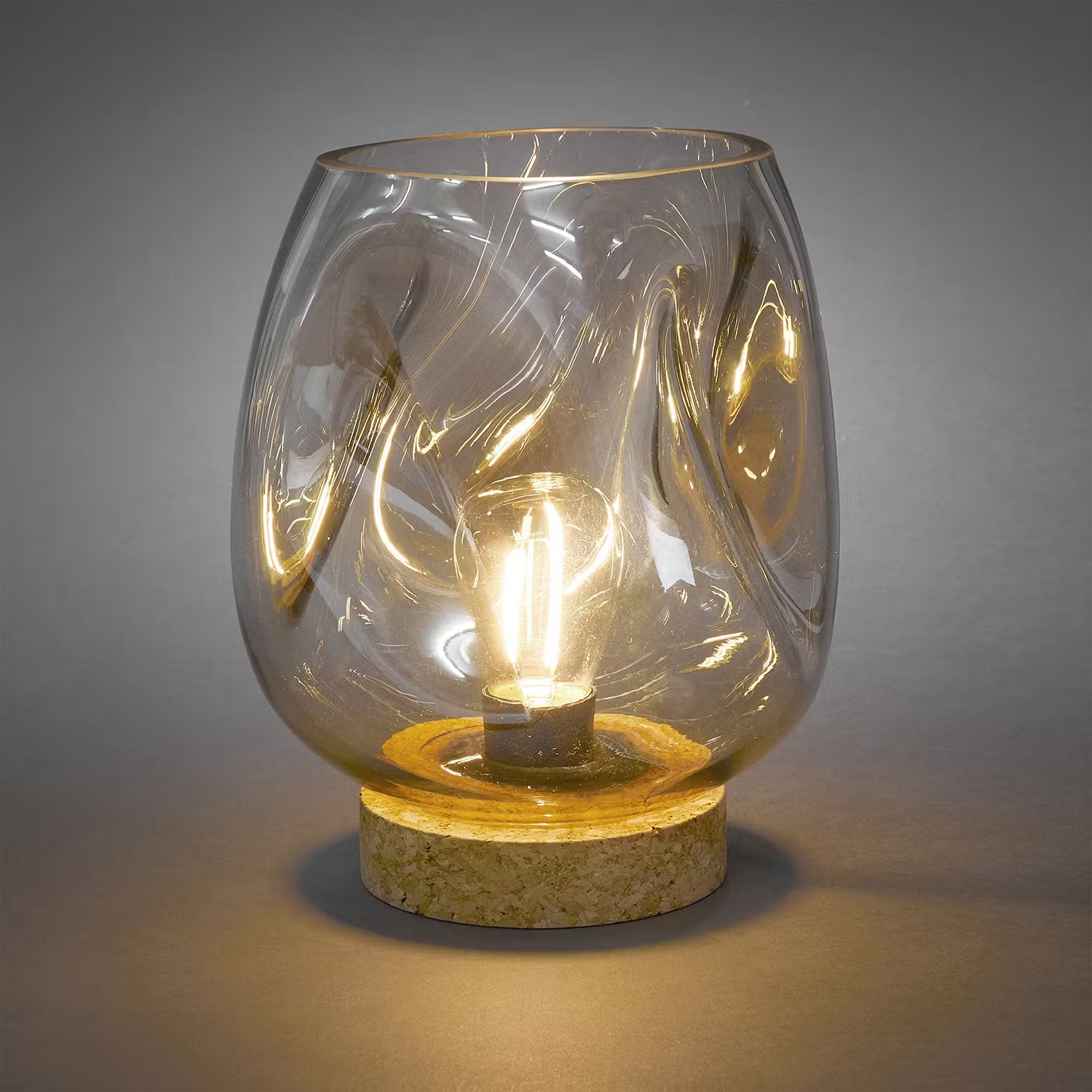 LIGHT ART Tischleuchte 2-tlg. - Glas / PVC - 1-flammig