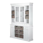CAMPAGNE Wohnschrank - Paulownia furnier - Weiß