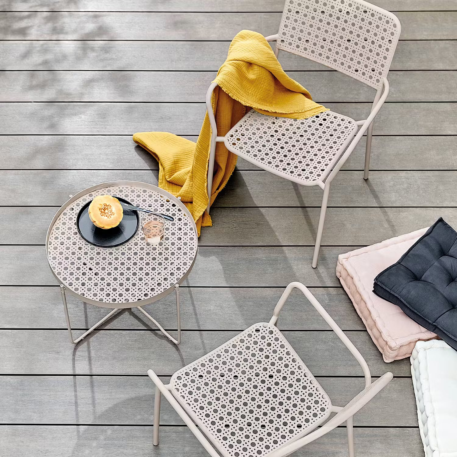 VIENNA CALLING Sitzgruppe 3-tlg. - Stahl - Beige