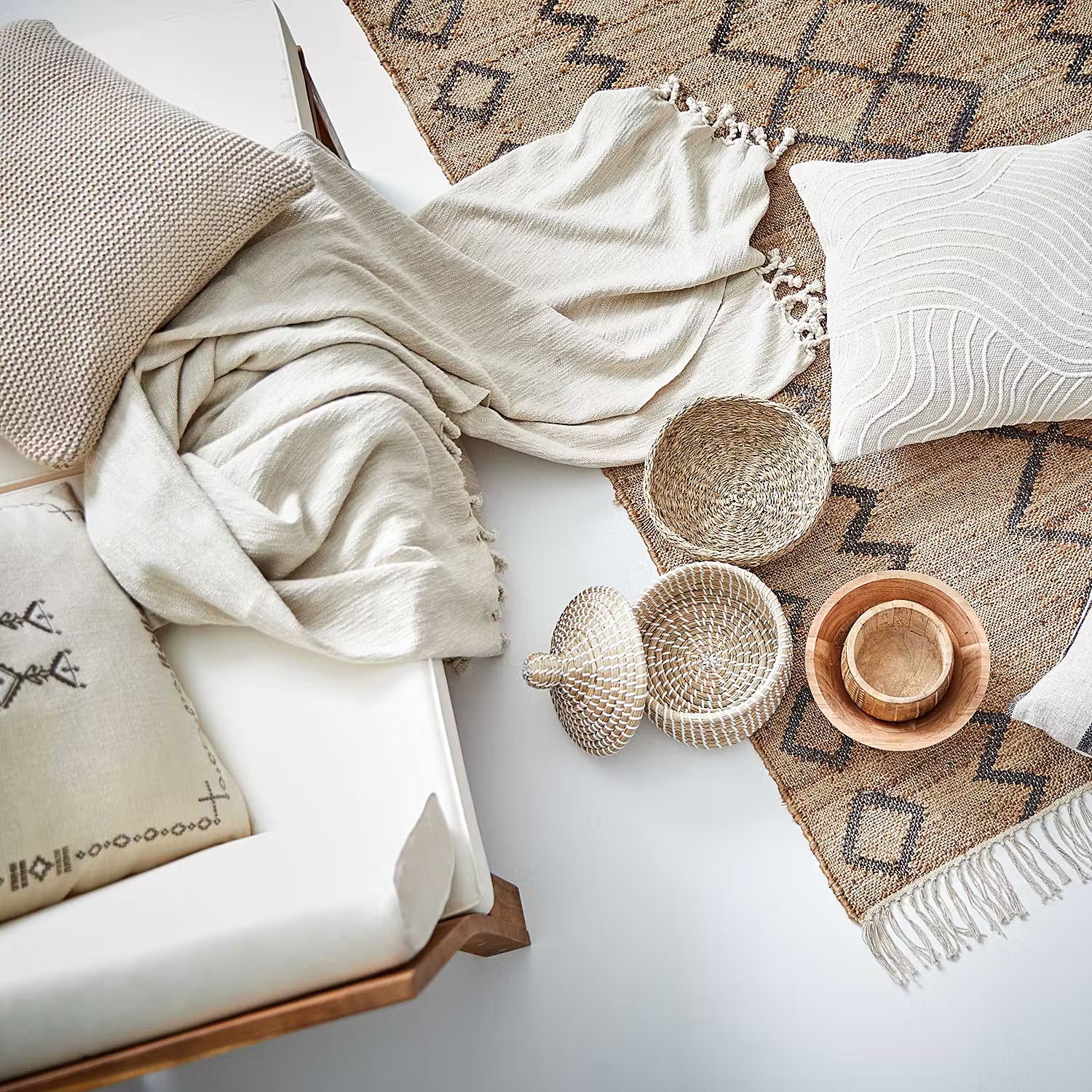 AVA Kissen - Baumwolle / Polyester - Beige