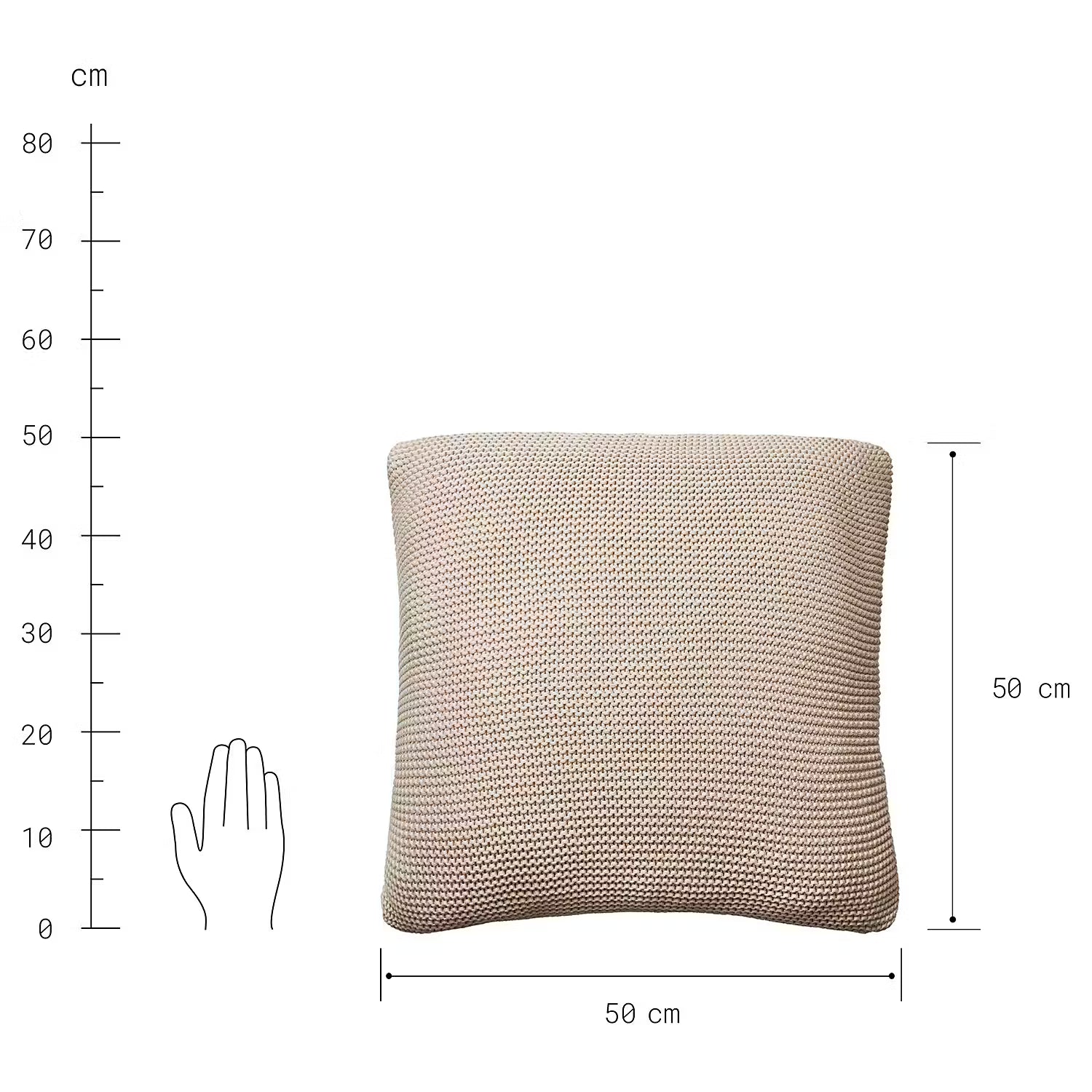 AVA Kissen - Baumwolle / Polyester - Beige