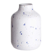 SPLASH Vase mit Sprenkeln - Terracotta - Weiß / Blau