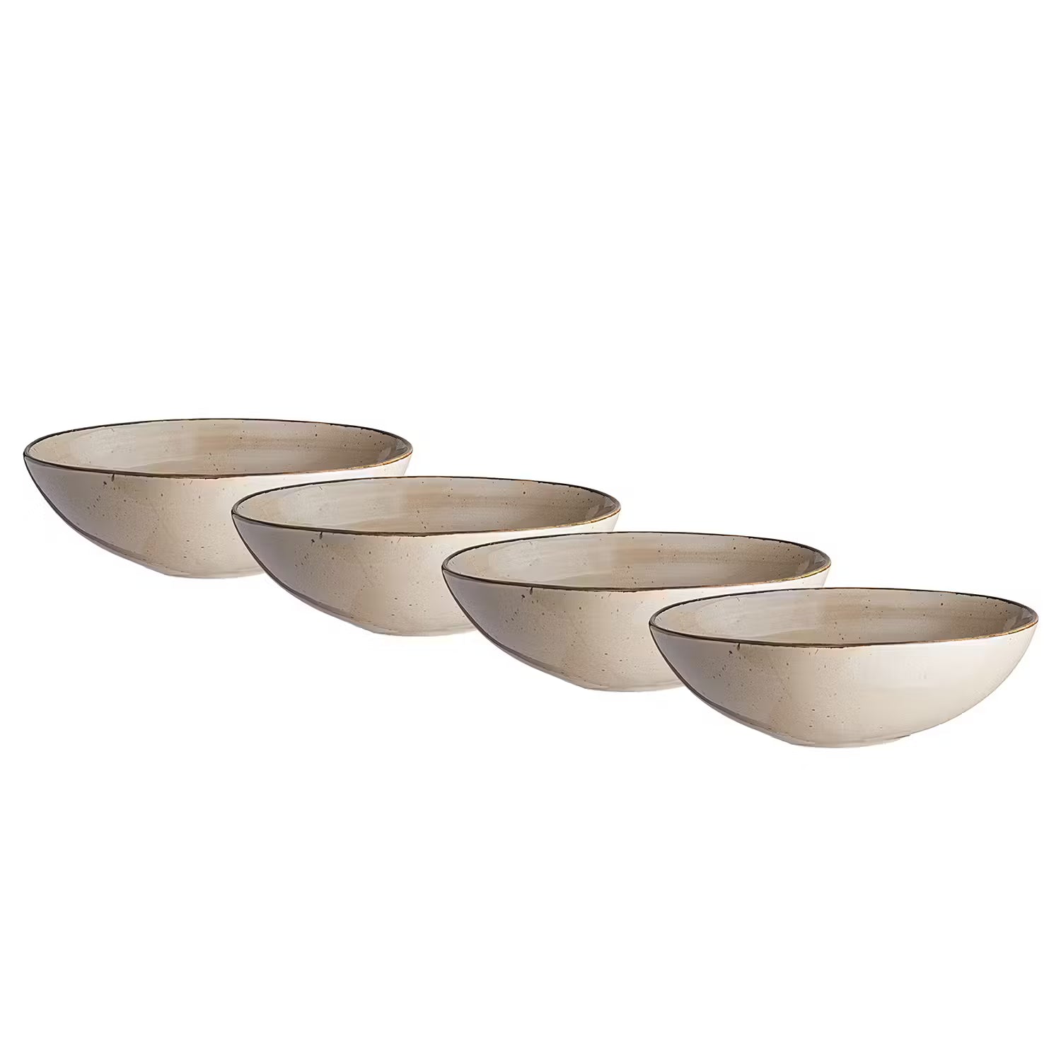 FINCA Dessertschale 4er-Set - Porzellan - Beige