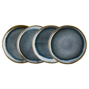 HILDA Dinnerteller 4er-Set - Steinzeug - Dunkelblau