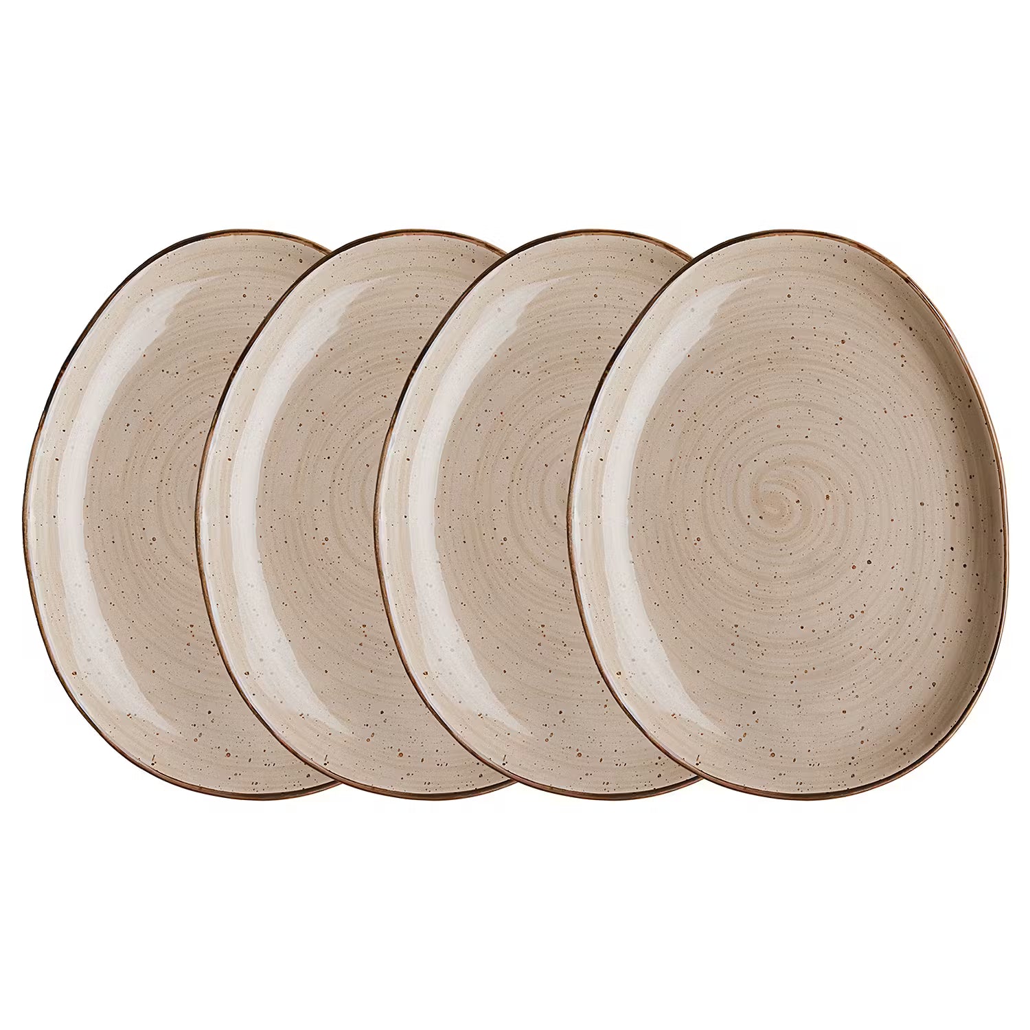 FINCA Dinnerteller 4er-Set - Porzellan - Beige