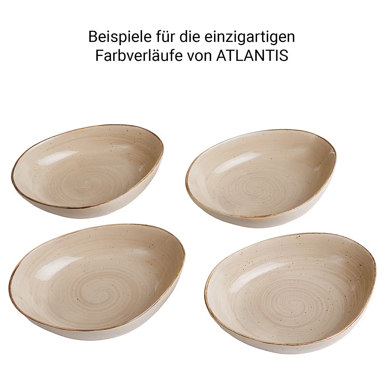FINCA Schale 4er-Set - Porzellan - Beige