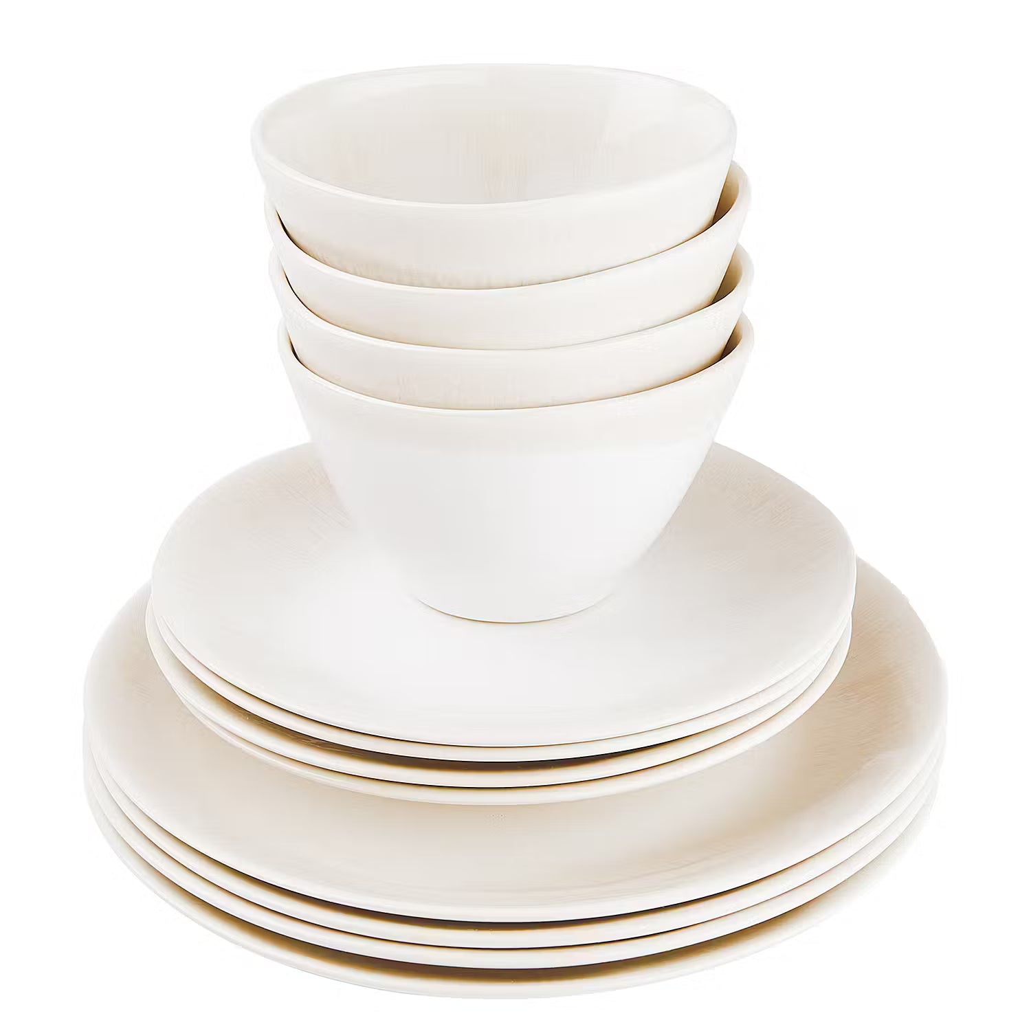 ATLANTIS Geschirr-Set 12-tlg. - Steinzeug - Beige