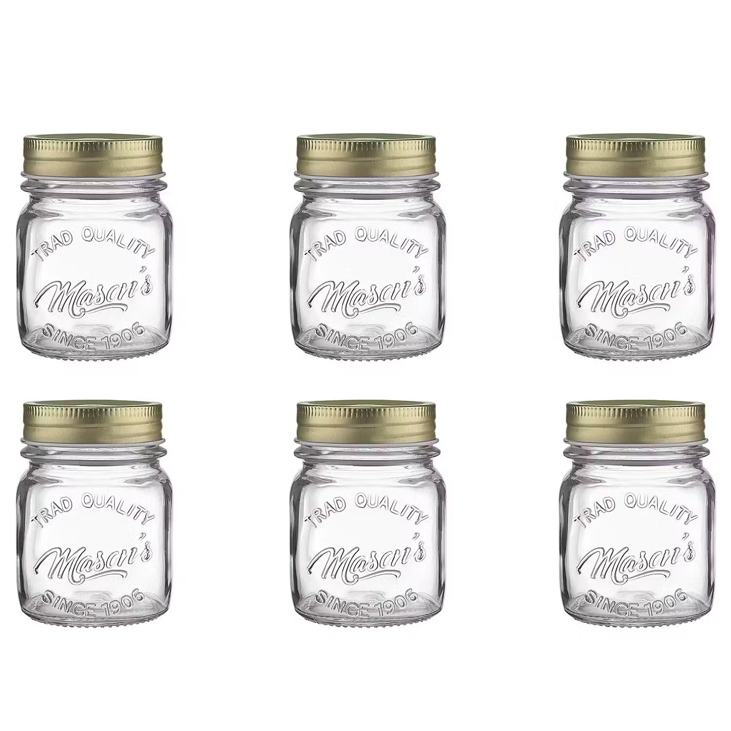 MASON'S Aufbewahrungsglas 6er-Set - Klarglas - Transparent