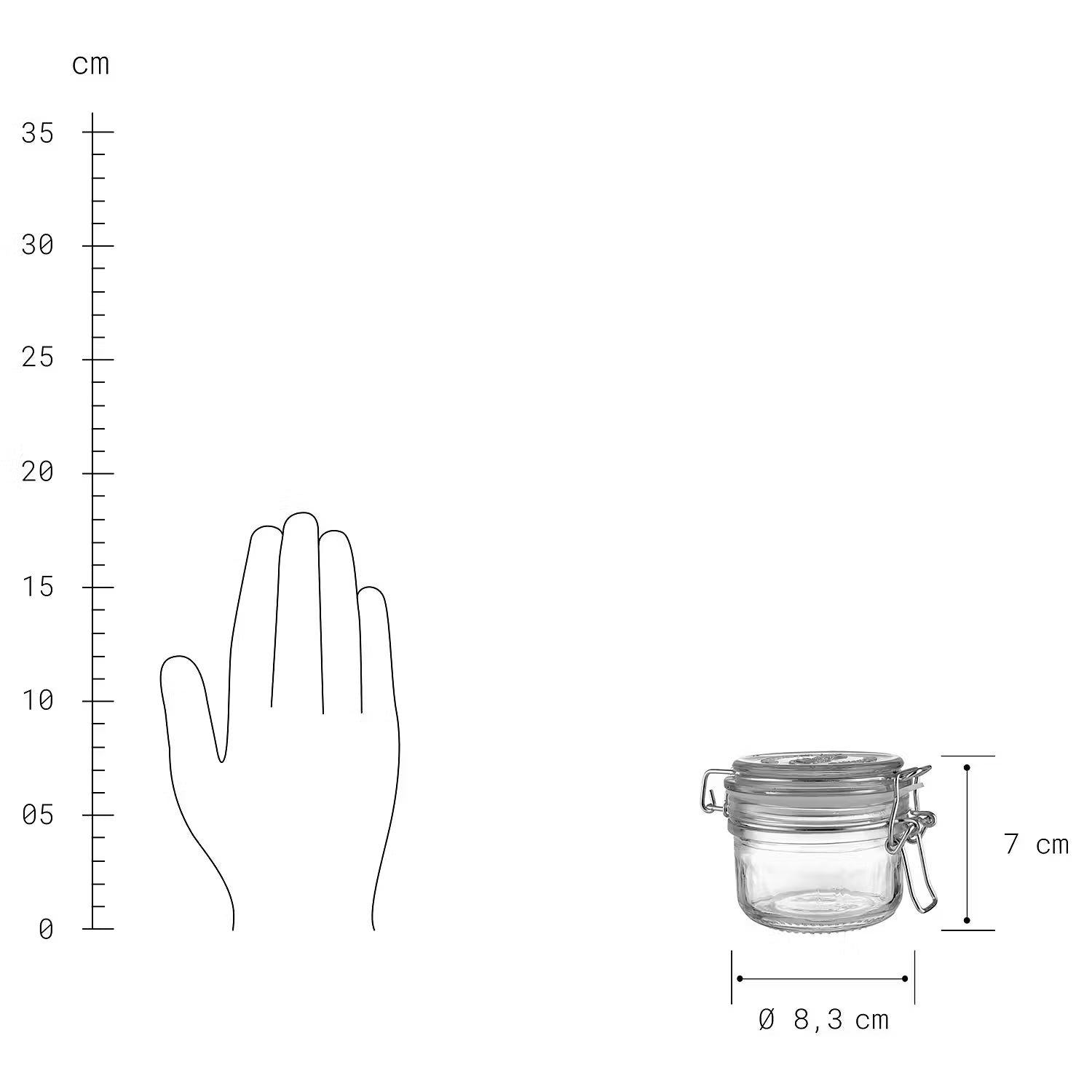 MASON'S Aufbewahrungsglas 6er-Set - Klarglas - Transparent