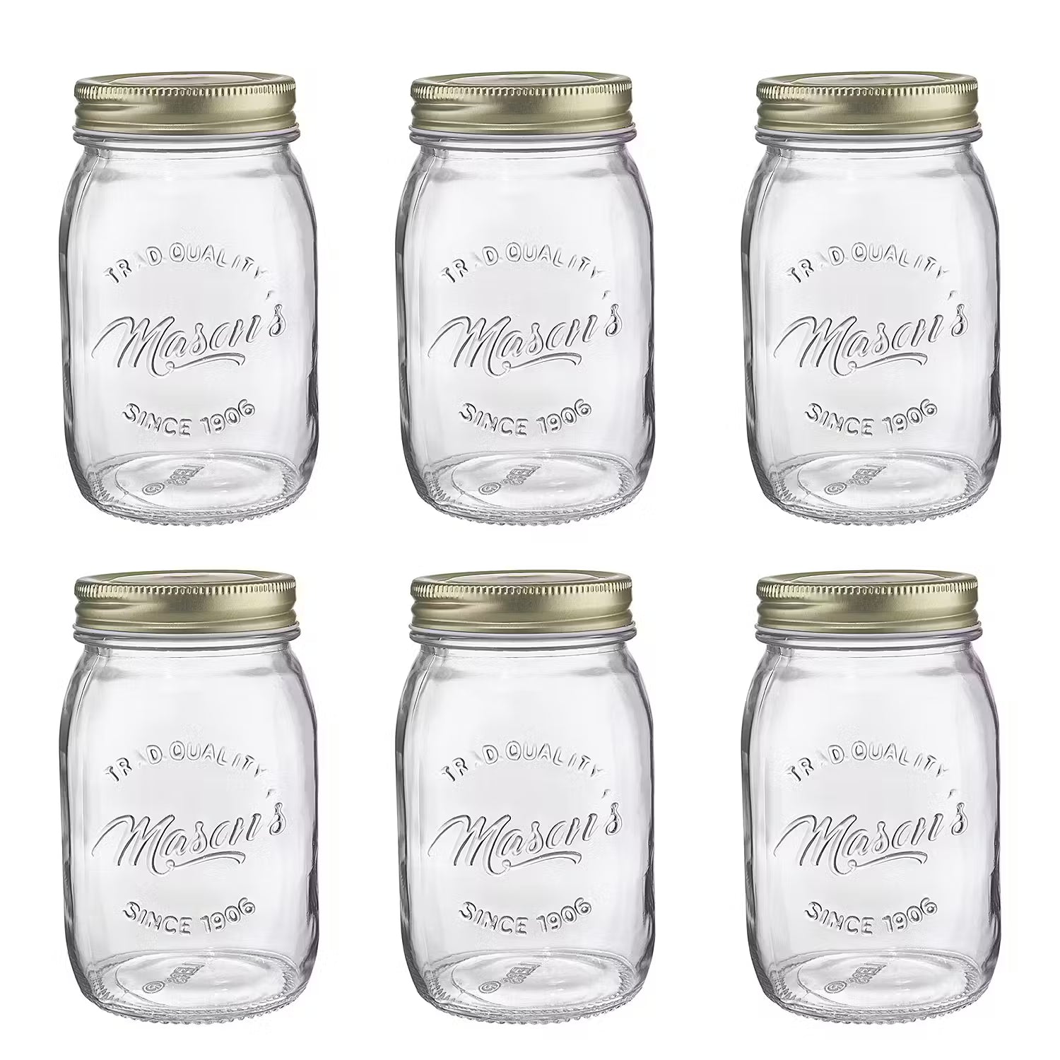MASON'S Aufbewahrungsglas 6er-Set - Klarglas - Transparent