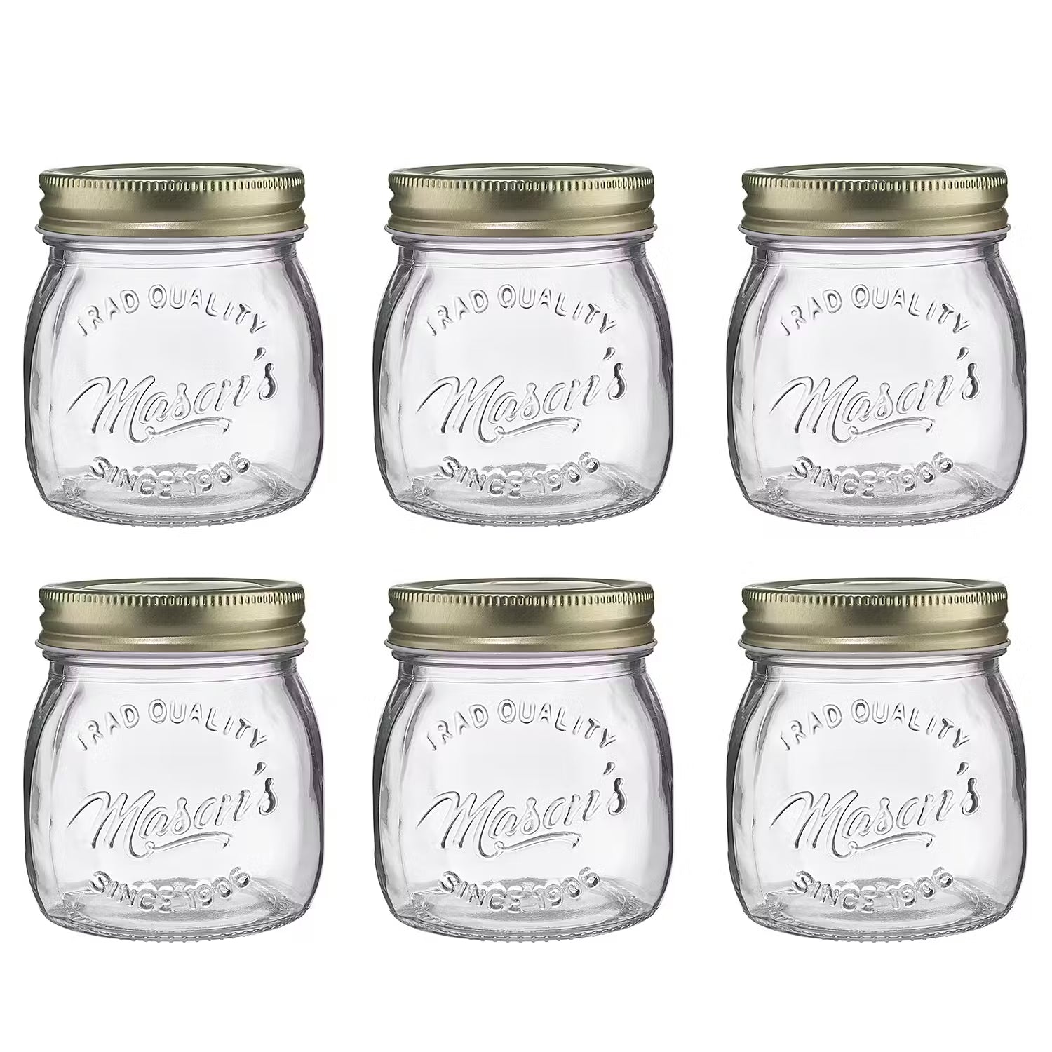 MASON'S Aufbewahrungsglas 6er-Set - Klarglas - Transparent