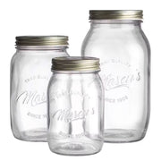 MASON'S Aufbewahrungsglas 3-tlg. - Klarglas - Transparent